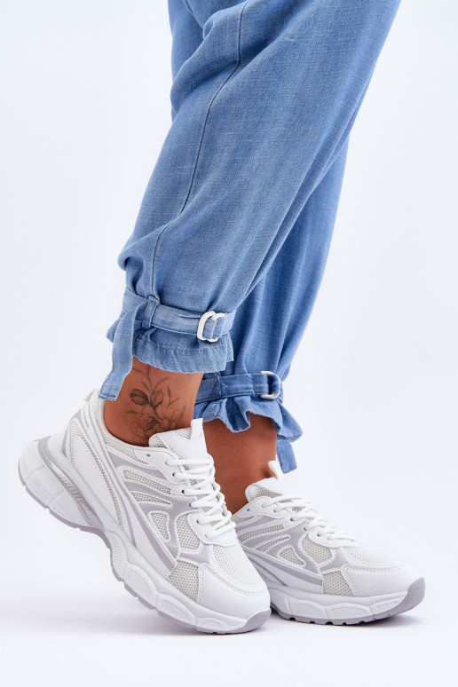 tênis com cadarço em branco Emare tênis com cadarço em branco Emare