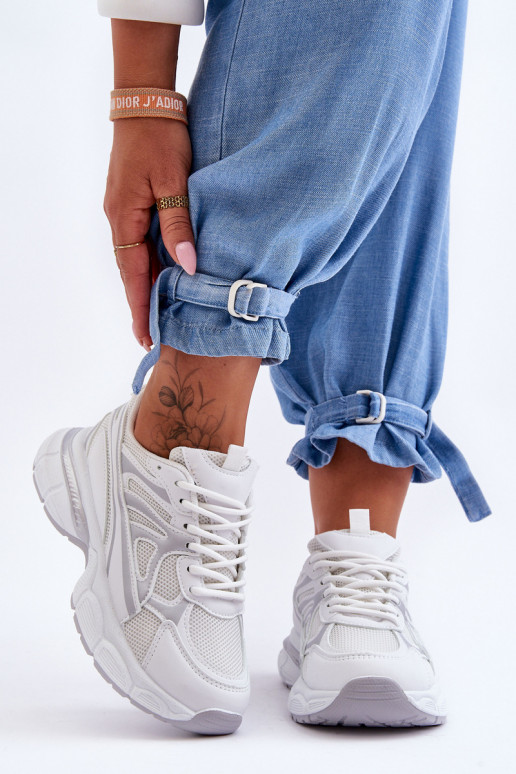 tênis com cadarço em branco Emare tênis com cadarço em branco Emare