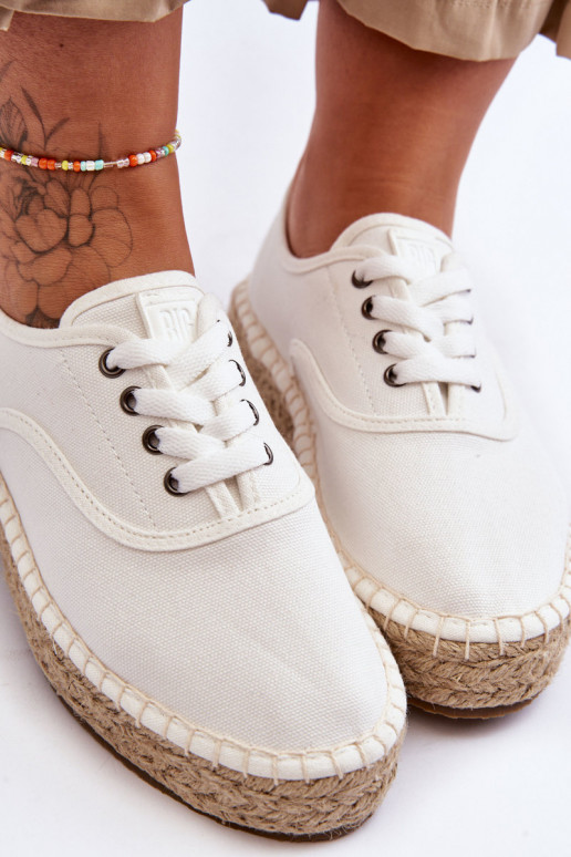 sapatos de lazer com cadarços alpercatas Big Star LL274833 cor branca