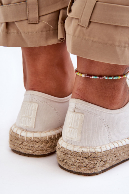 sapatos de lazer com cadarços alpercatas Big Star LL274833 cor branca