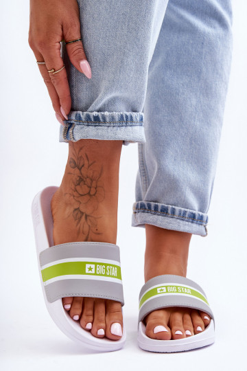 Chinelos leves Big Star JJ274647 Branco-cinza 2