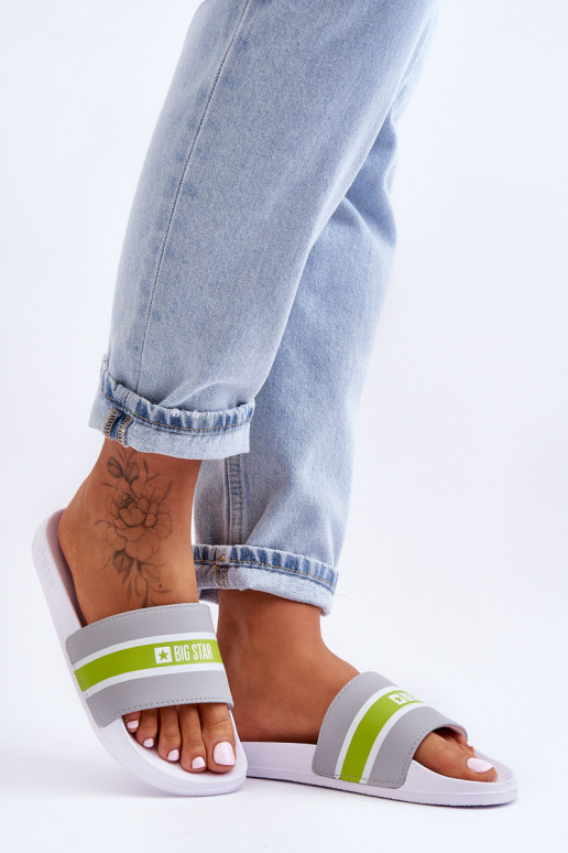 Chinelos leves Big Star JJ274647 Branco-cinza Chinelos leves Big Star JJ274647 Branco-cinza