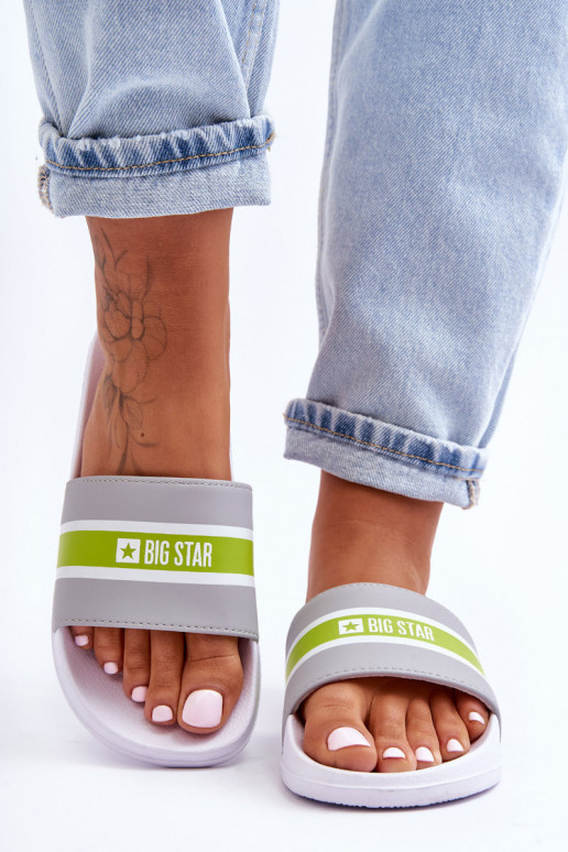 Chinelos leves Big Star JJ274647 Branco-cinza Chinelos leves Big Star JJ274647 Branco-cinza