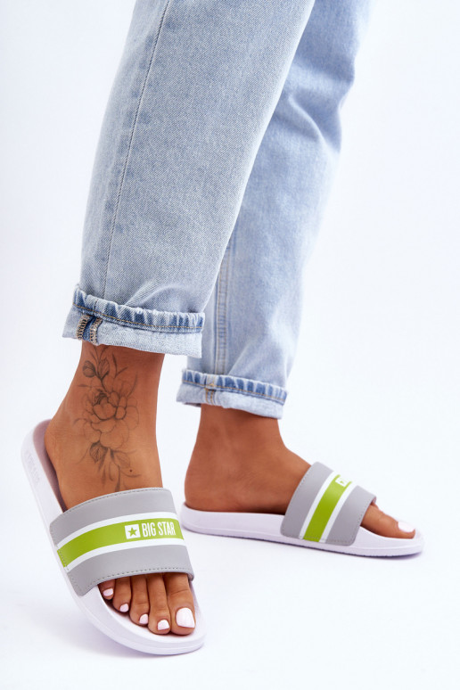 Chinelos leves Big Star JJ274647 Branco-cinza