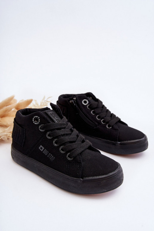 Calçado de lazer modelo clássico infantil com sola Big Star LL374001 cor preta