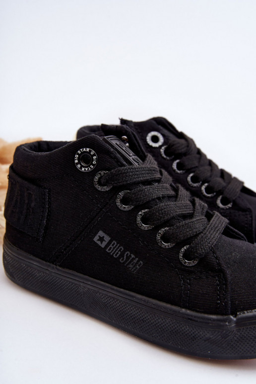Calçado de lazer modelo clássico infantil com sola Big Star LL374001 cor preta
