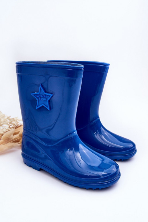 Calçado infantil de borracha na cor azul Malvi