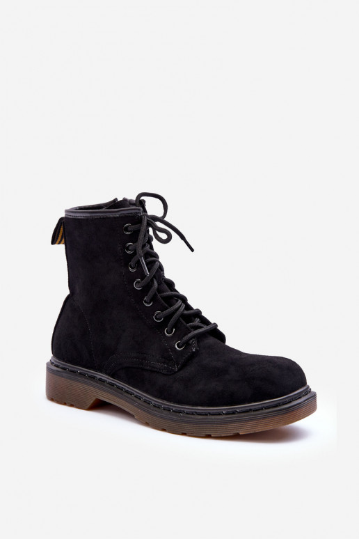 Botas de camurça com salto largo preto Asteoris Botas de camurça com salto largo preto Asteoris