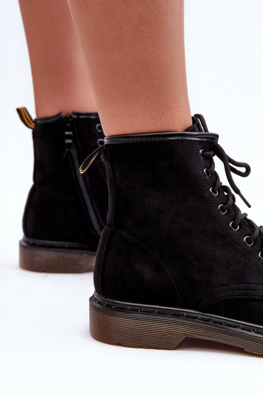 Botas de camurça com salto largo preto Asteoris Botas de camurça com salto largo preto Asteoris