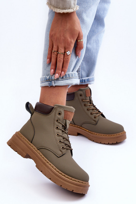 sapatos Botas aquecidas cor verde Corbin sapatos Botas aquecidas cor verde Corbin