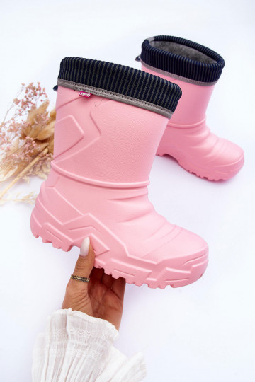 Botas infantis de borracha aquecidas Befado 162Y307 rosa 2