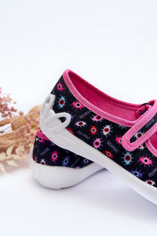 Sapatos/chinelos infantis Befado 114Y518 cor azul-rosa