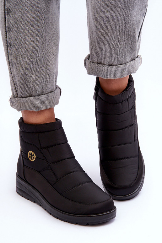 botas de neve femininas cor preta quente Helis