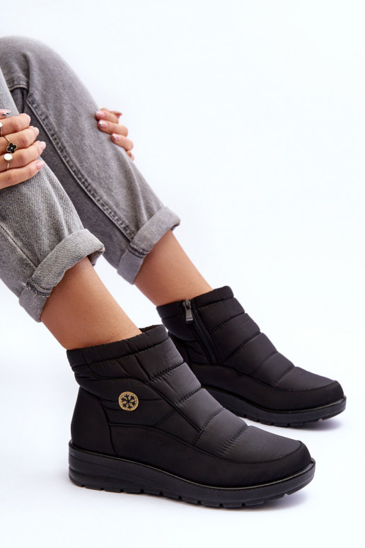 botas de neve femininas cor preta quente Helis