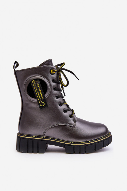 Calçados infantis quentes sapatos cor cinza Iomare