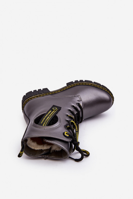 Calçados infantis quentes sapatos cor cinza Iomare