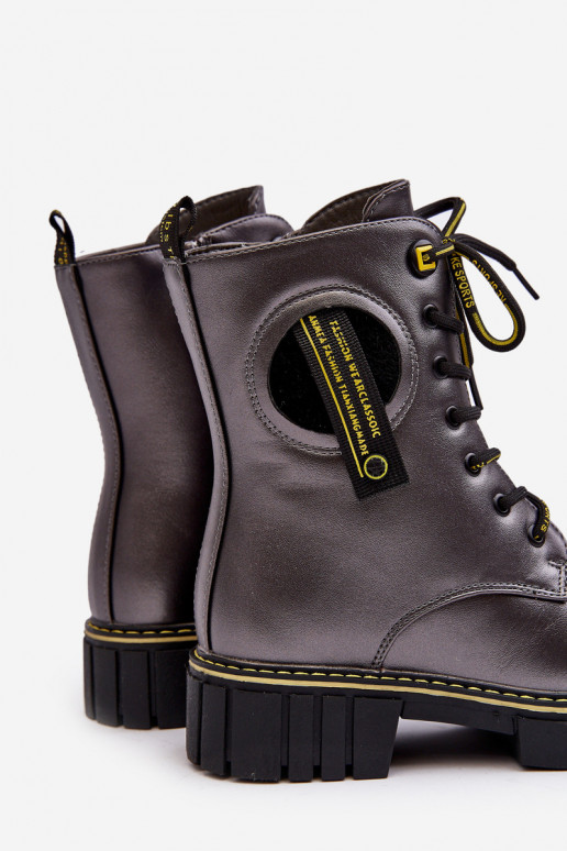 Calçados infantis quentes sapatos cor cinza Iomare