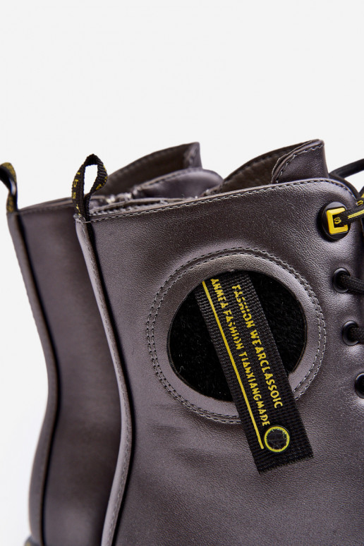 Calçados infantis quentes sapatos cor cinza Iomare