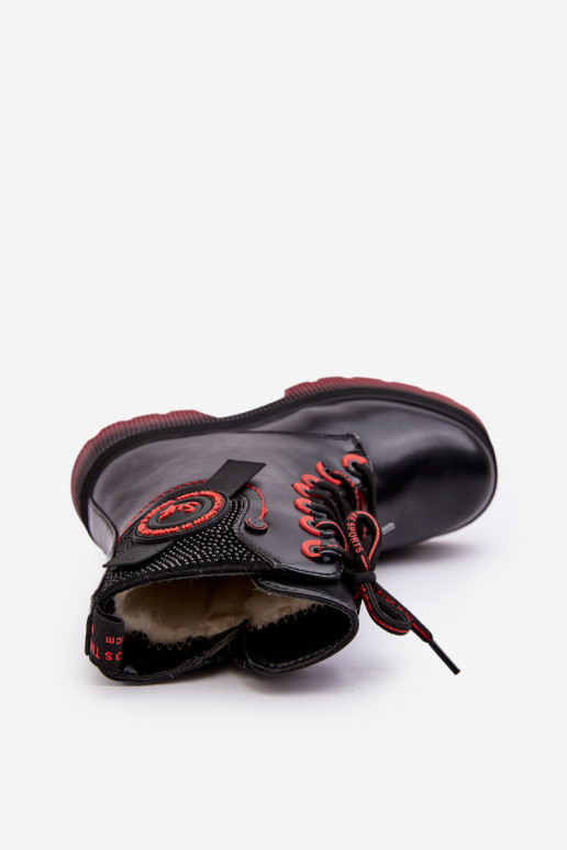 Botas infantis quentes na cor preta Askya