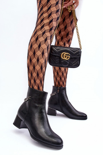 Botas pretas de salto baixo Rennie preto 2