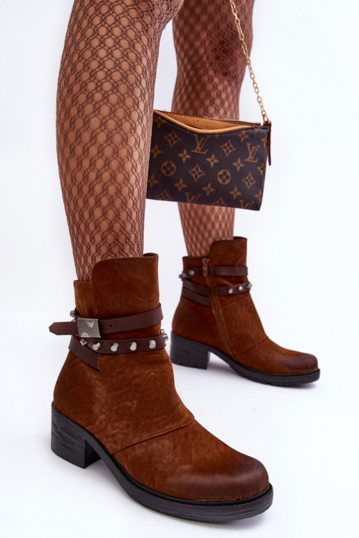 Botas aquecidas com salto na cor marrom Effie Botas aquecidas com salto na cor marrom Effie