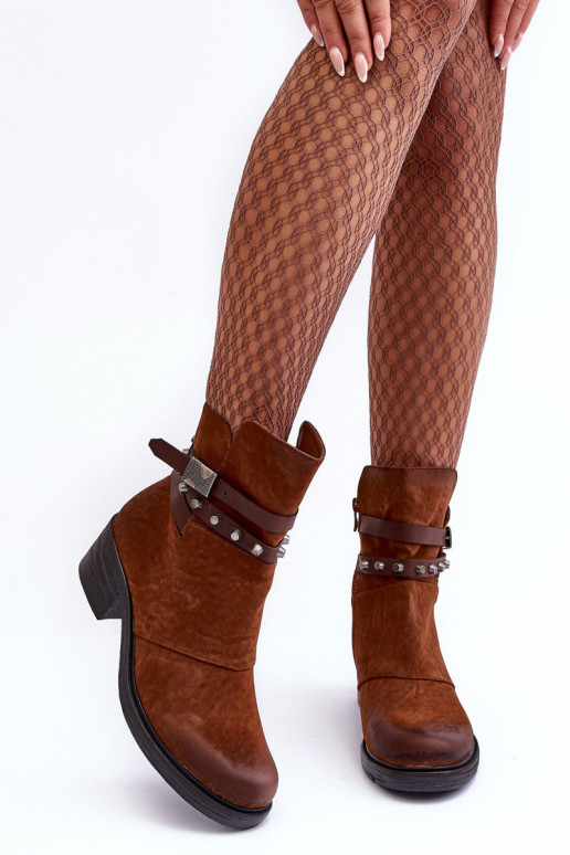 Botas aquecidas com salto na cor marrom Effie Botas aquecidas com salto na cor marrom Effie