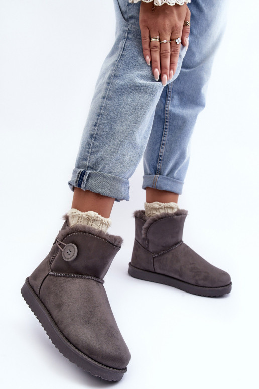 botas de neve aquecidas com enfeites na cor cinza Siriol botas de neve aquecidas com enfeites na cor cinza Siriol