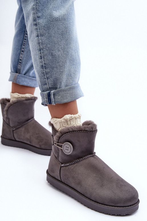 botas de neve aquecidas com enfeites na cor cinza Siriol botas de neve aquecidas com enfeites na cor cinza Siriol