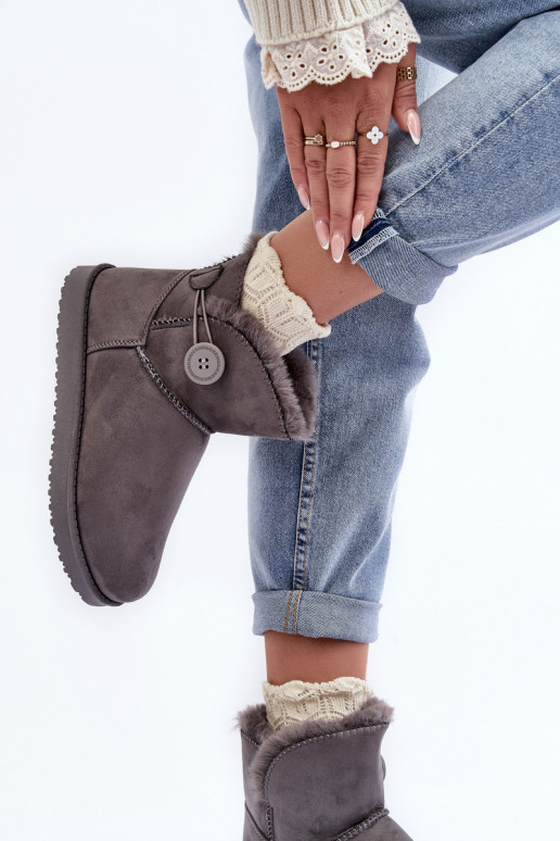 botas de neve aquecidas com enfeites na cor cinza Siriol botas de neve aquecidas com enfeites na cor cinza Siriol