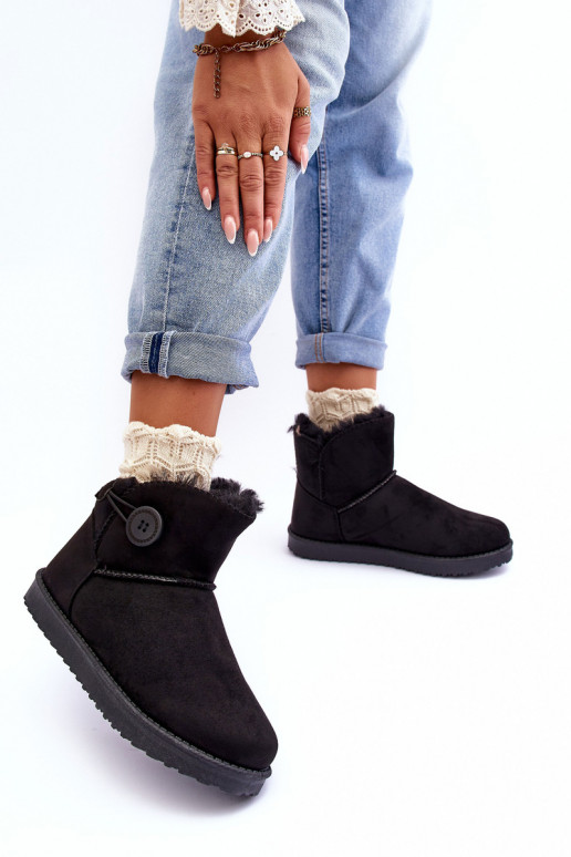 botas de neve aquecidas com enfeites na cor preta Siriol botas de neve aquecidas com enfeites na cor preta Siriol