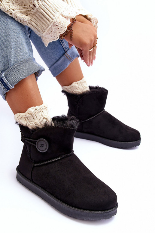 botas de neve aquecidas com enfeites na cor preta Siriol botas de neve aquecidas com enfeites na cor preta Siriol