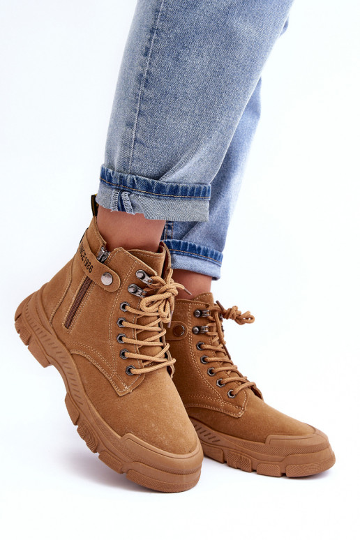 botas femininas aquecidas em camurça marrom Jailina botas femininas aquecidas em camurça marrom Jailina