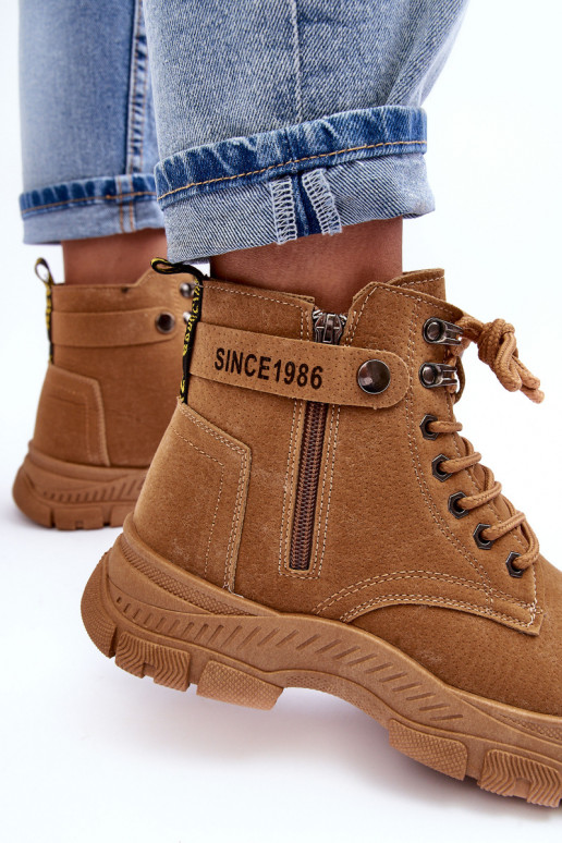 botas femininas aquecidas em camurça marrom Jailina botas femininas aquecidas em camurça marrom Jailina