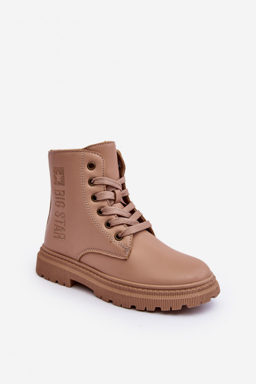 Botas infantis aquecidas Big Star MM374154 cor bege Botas infantis aquecidas Big Star MM374154 cor bege