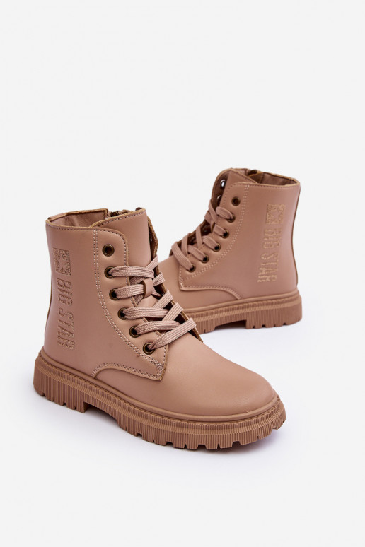 Botas infantis aquecidas Big Star MM374154 cor bege Botas infantis aquecidas Big Star MM374154 cor bege