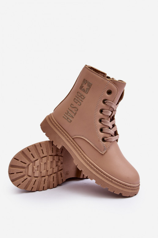 Botas infantis aquecidas Big Star MM374154 cor bege Botas infantis aquecidas Big Star MM374154 cor bege
