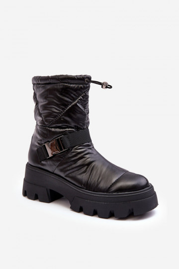 Botas femininas com sola maciça da moda em Werikse preto