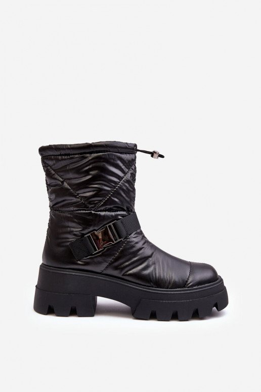 Botas femininas com sola maciça da moda em Werikse preto