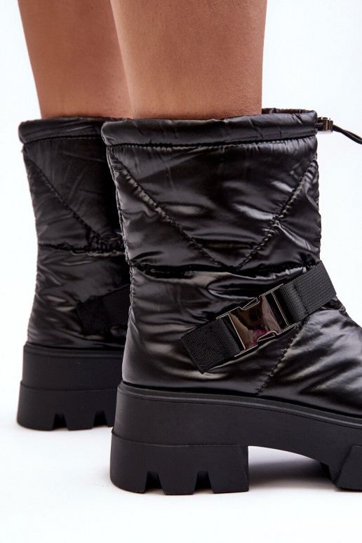 Botas femininas com sola maciça da moda em Werikse preto