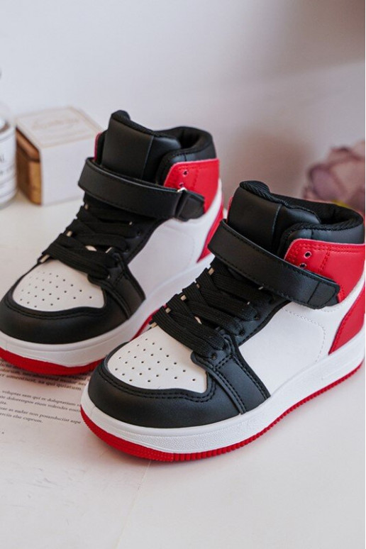 Calçado desportivo infantil cor branco-vermelho Teredite