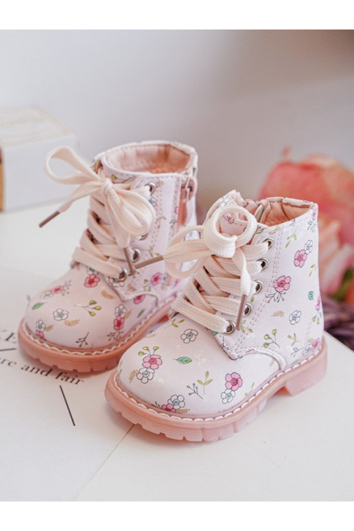 botas infantis aquecidas com zíper cor rosa Dolida