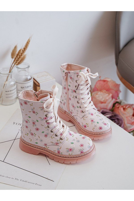 botas infantis aquecidas com zíper cor rosa Dolida