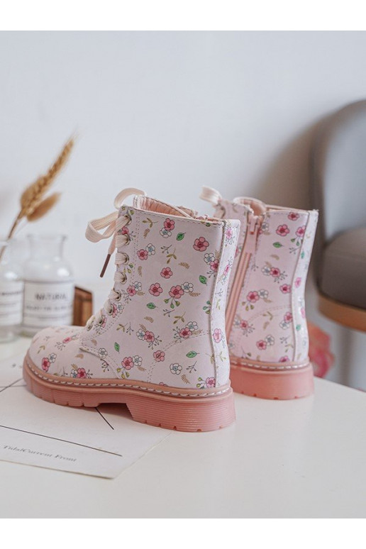 botas infantis aquecidas com zíper cor rosa Dolida