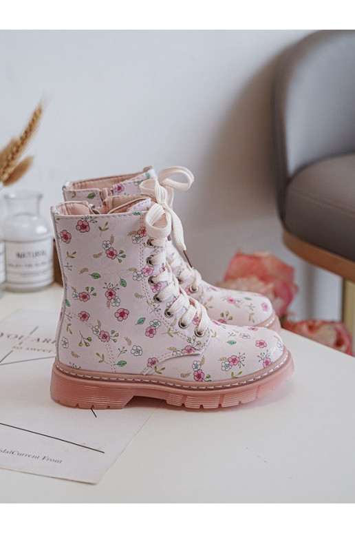 botas infantis aquecidas com zíper cor rosa Dolida