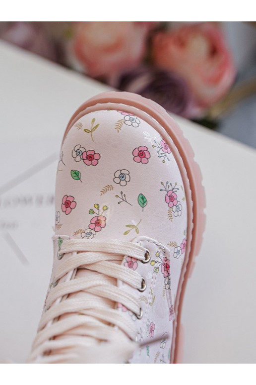 botas infantis aquecidas com zíper cor rosa Dolida