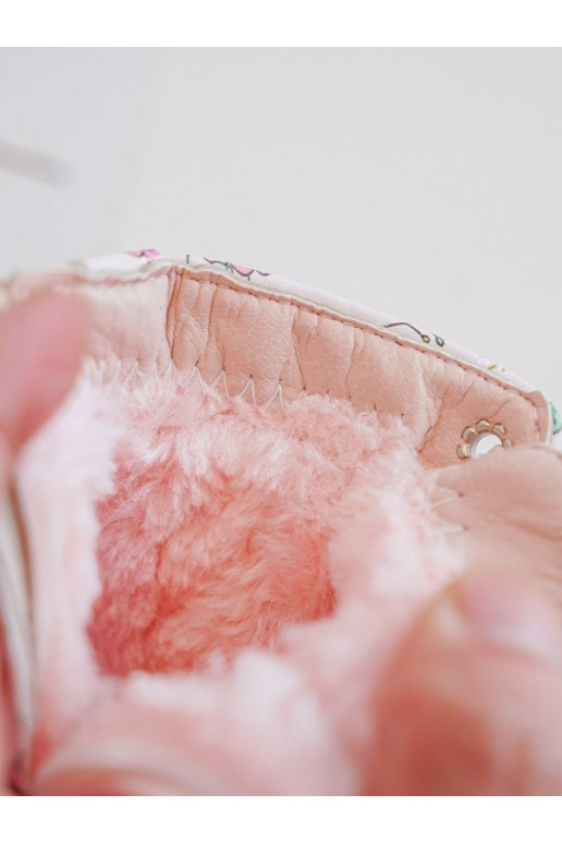 botas infantis aquecidas com zíper cor rosa Dolida
