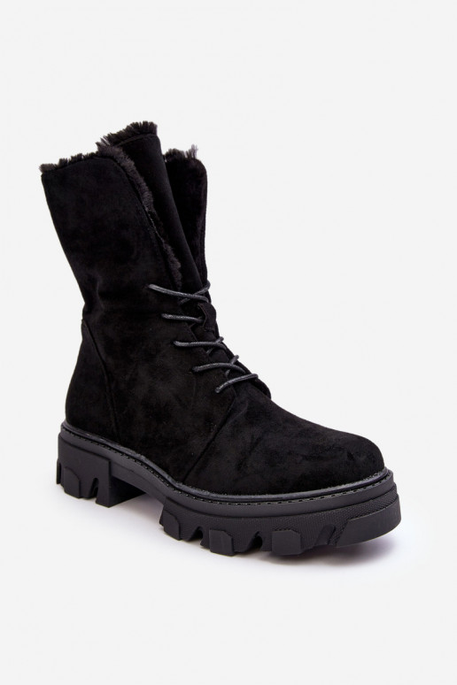Botas Frendo com cadarço e aquecimento na cor preta