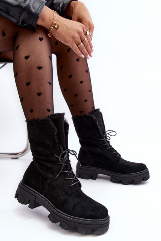 Botas Frendo com cadarço e aquecimento na cor preta