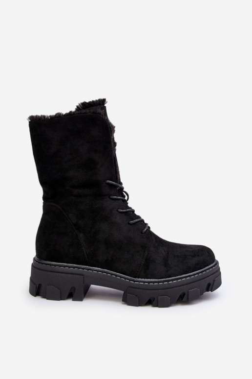 Botas Frendo com cadarço e aquecimento na cor preta