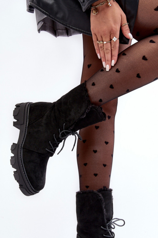 Botas Frendo com cadarço e aquecimento na cor preta